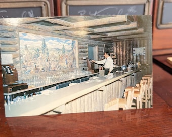 Unused Stockade Room, Jackson Lake Lodge Postcard, Grand Teton National Park, Wyoming