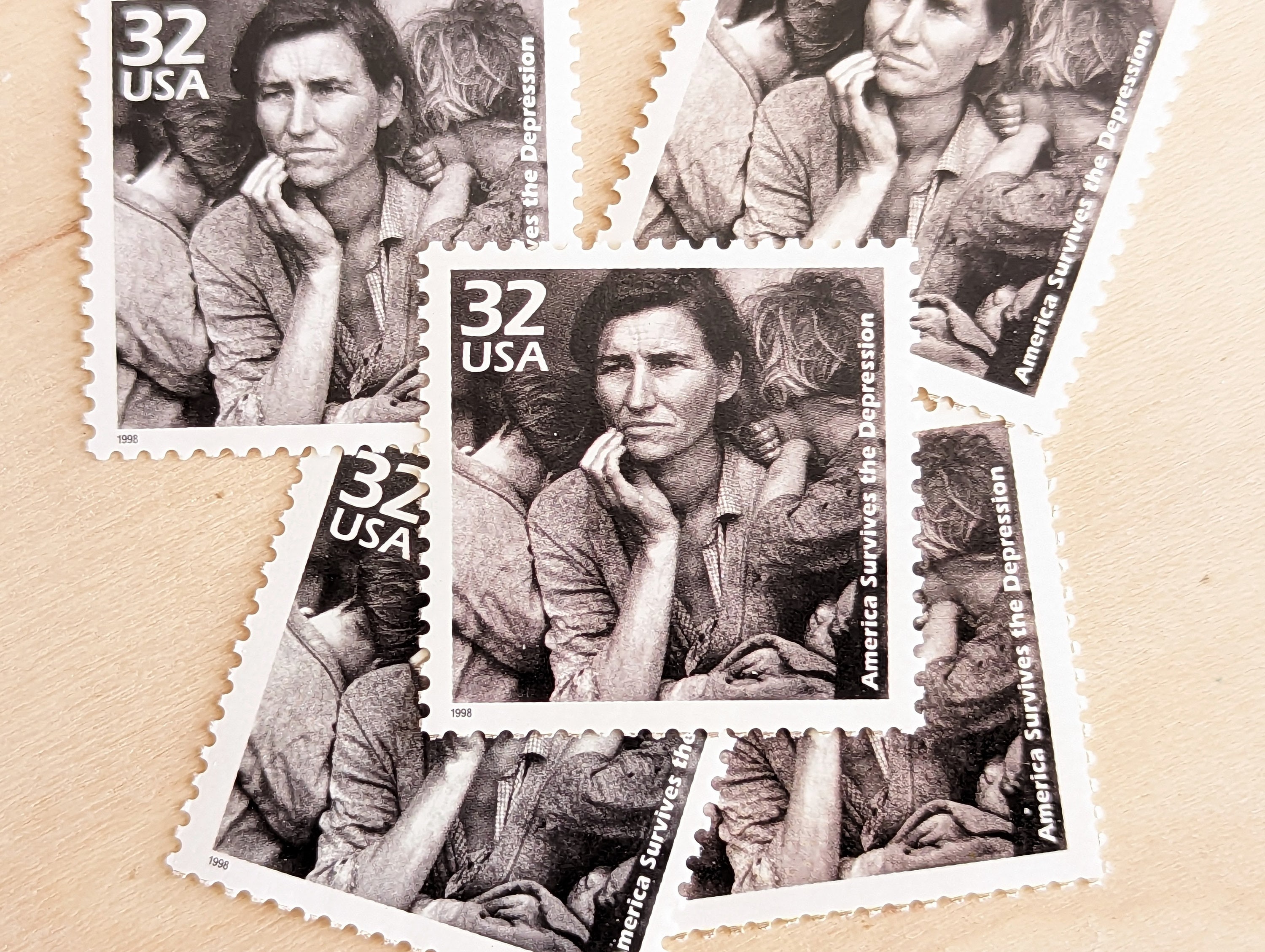 切手32 5 Great Depression Stamps, 32 Cent, 1998, 1930s Celebrate the