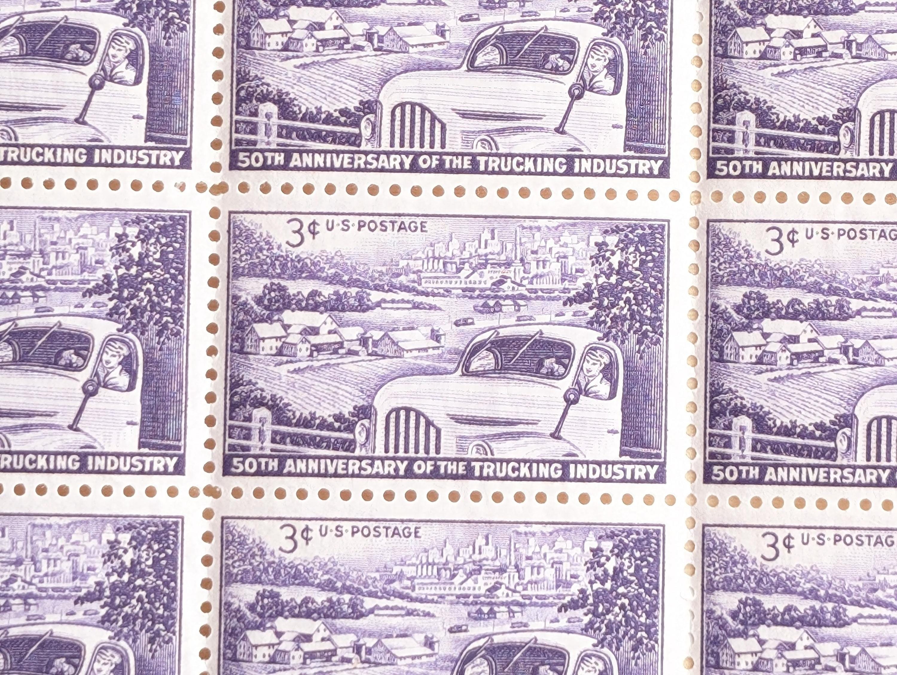 トラック業界50周年記念切手50枚セット、1953年3セント未使用米国郵便