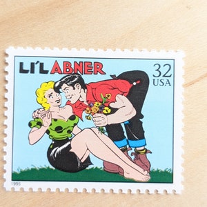 5 sellos de Li'l Abner, 32 centavos, clásicos de las tiras cómicas de 1995, sellos postales sin usar