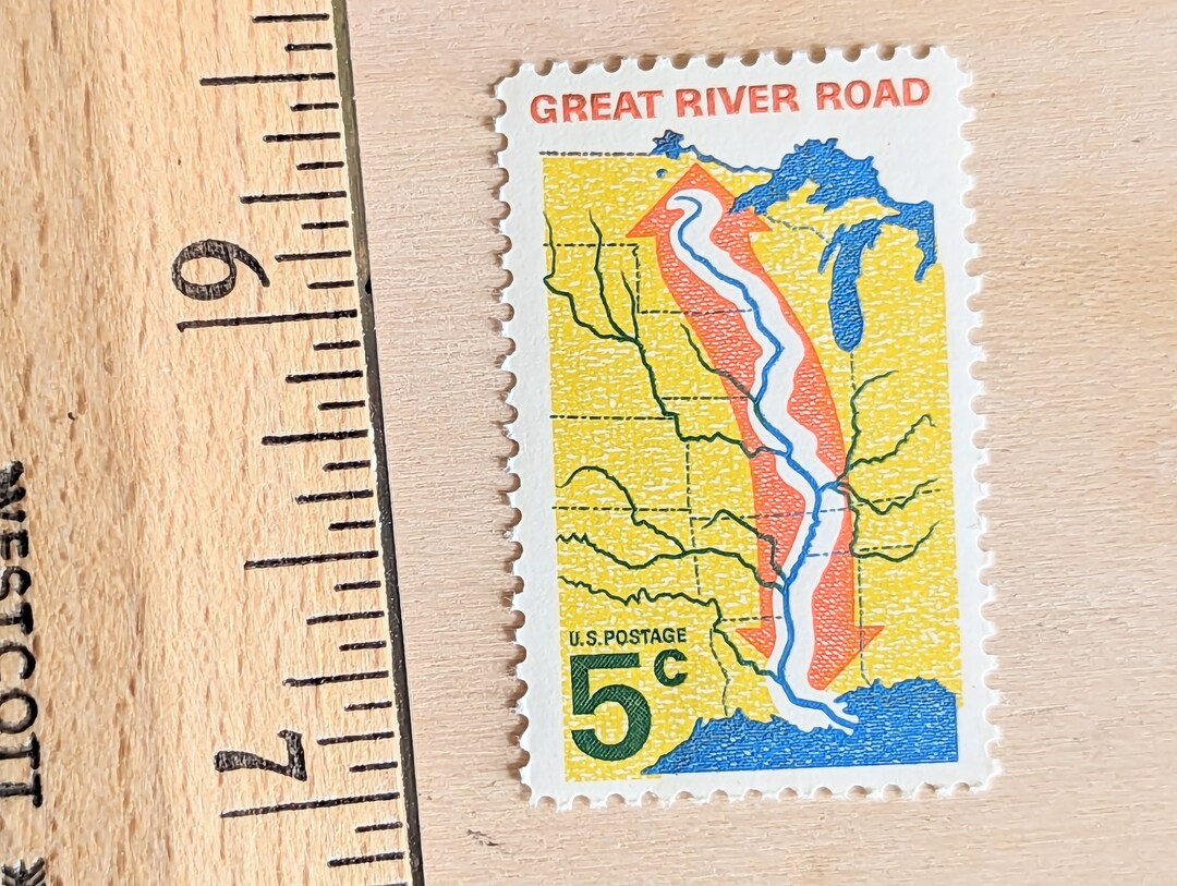 10 Great River Road Stamps, 5 Cent 1966 Unused Postage Stamp Etsy