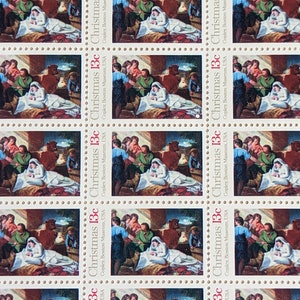13c christmas stamps 1702 mint sheet