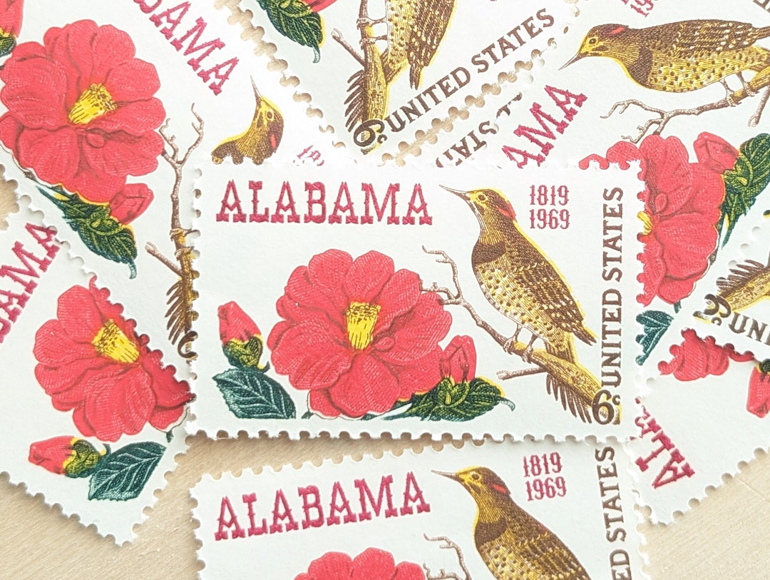 10 Alabama Statehood Stamps, 1969 Unused Postage Stamps, 6 Cent Stamps Etsy