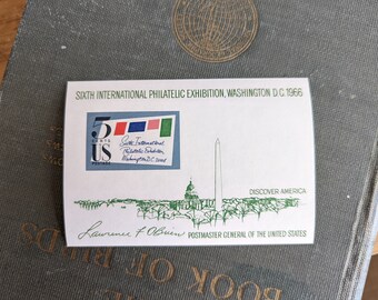 切手66 第6回国際切手博覧会記念シート、ワシントンD.C. 1966年、米国郵便料金