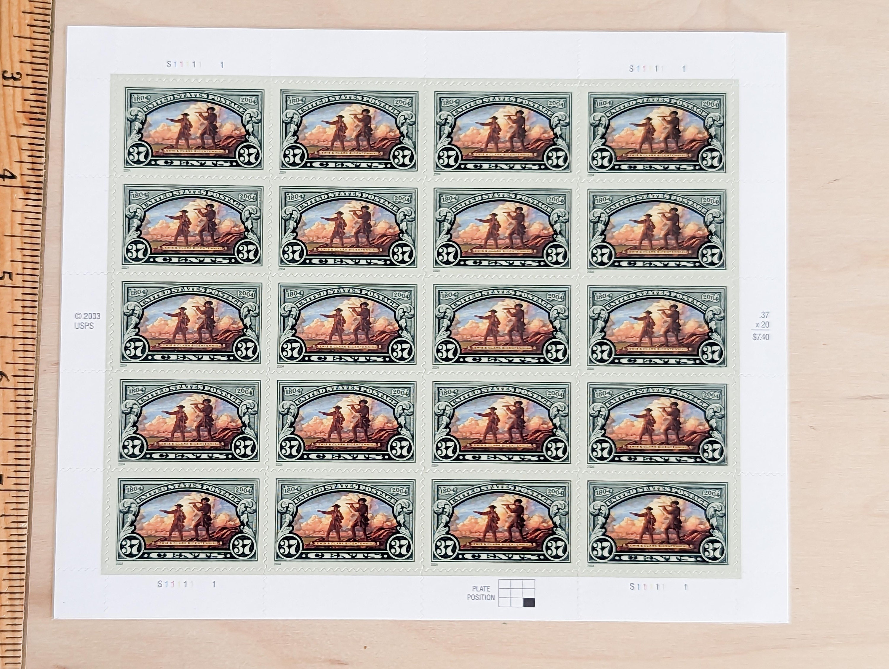 切手 ヴィンテージ ルイス・クラーク生誕200周年記念切手20枚セット、ヴィンテージ未使用