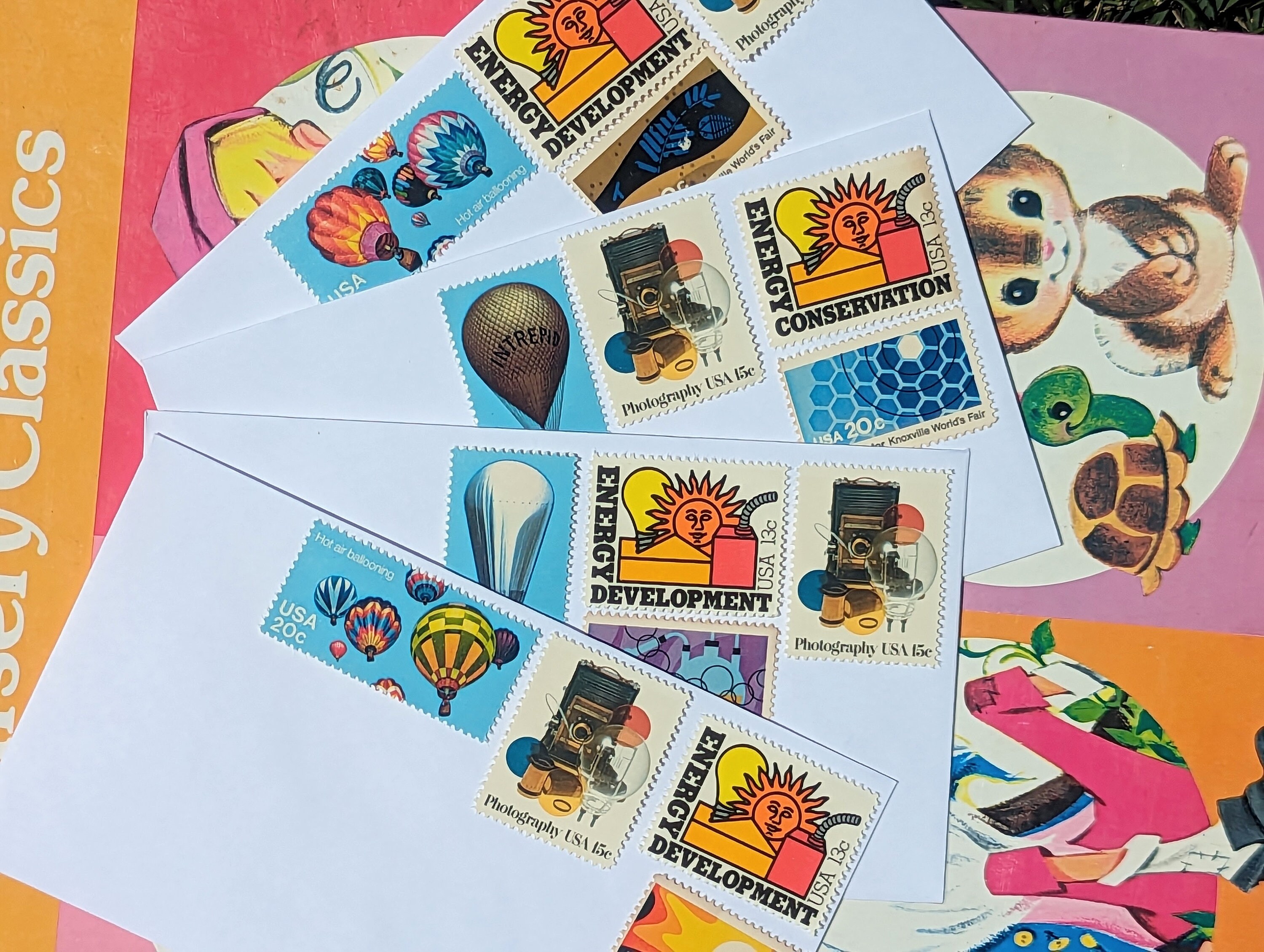写真切手40枚セット、ヴィンテージ未使用USPS 15セント切手、1978年