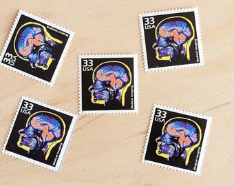 医療画像切手5枚、ヴィンテージ未使用USPS 33セント切手、1970年代の