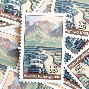 10 sellos de Alaska Highway, 1992, sellos postales sin usar, sellos de 29 centavos