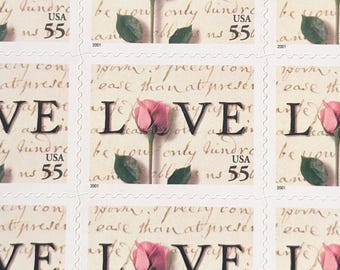 切手95 ラブ 1995 20 枚の米国郵便切手、25 セント、未使用の米国郵便切手