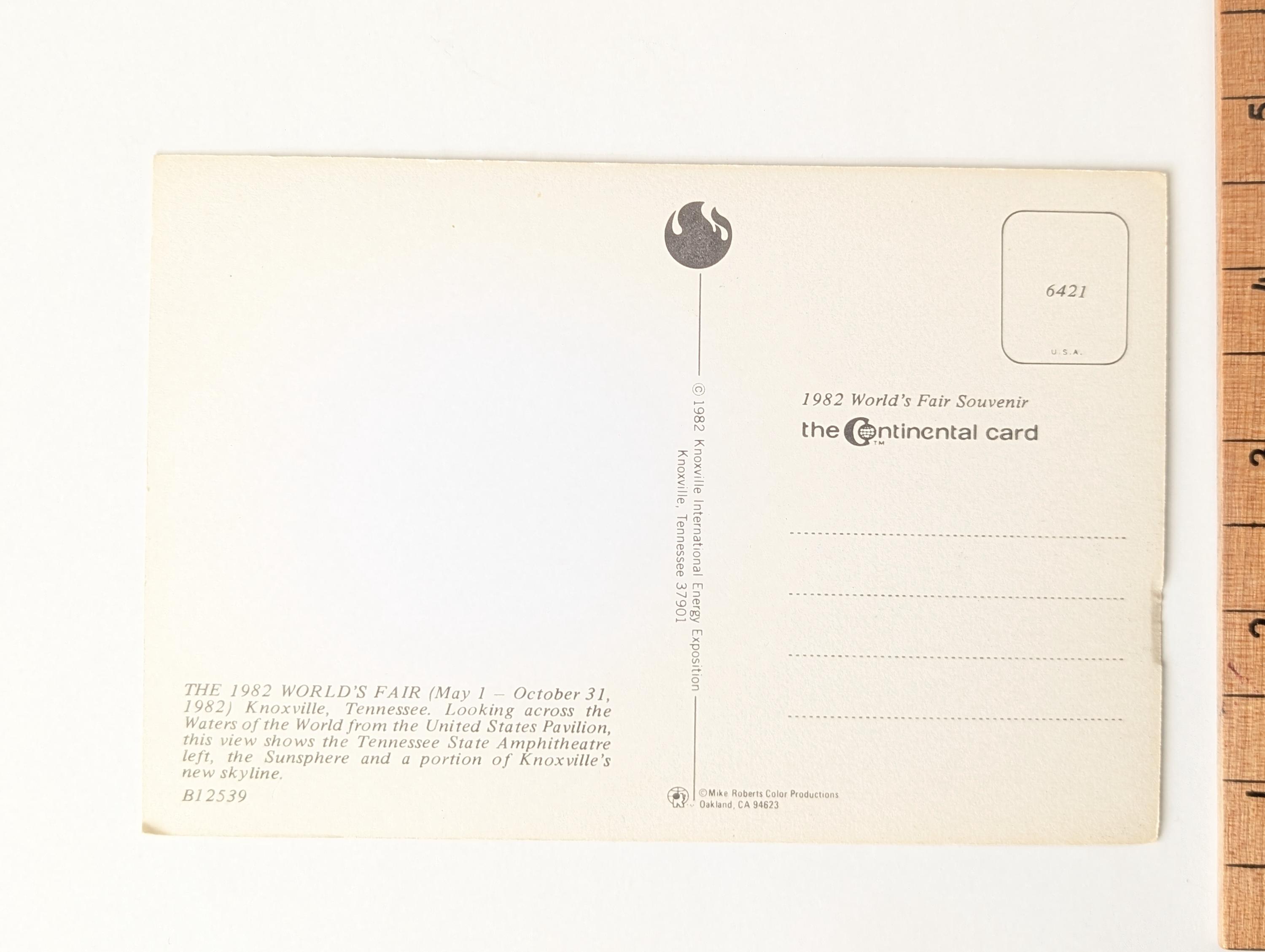 Unused Sunsphere the 1982 World's Fair Postcard, Knoxville