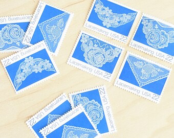 レース編み切手12枚、22セント、1987年、未使用切手、4種類のデザイン