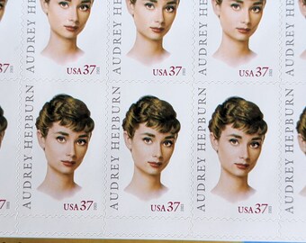 オードリー・ヘプバーン切手20枚セット、ヴィンテージ未使用USPS 37