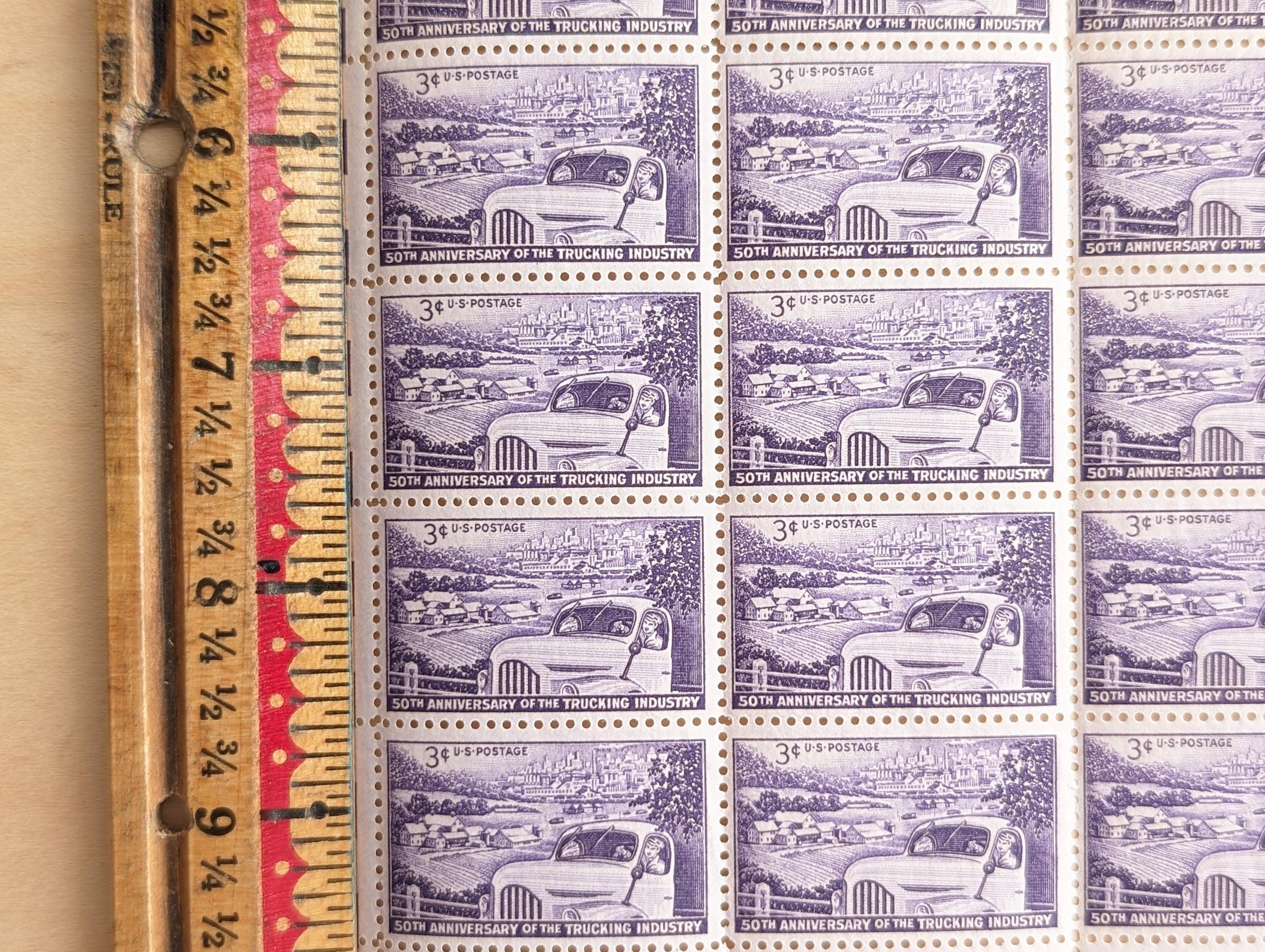 トラック業界50周年記念切手50枚セット、1953年3セント未使用米国郵便