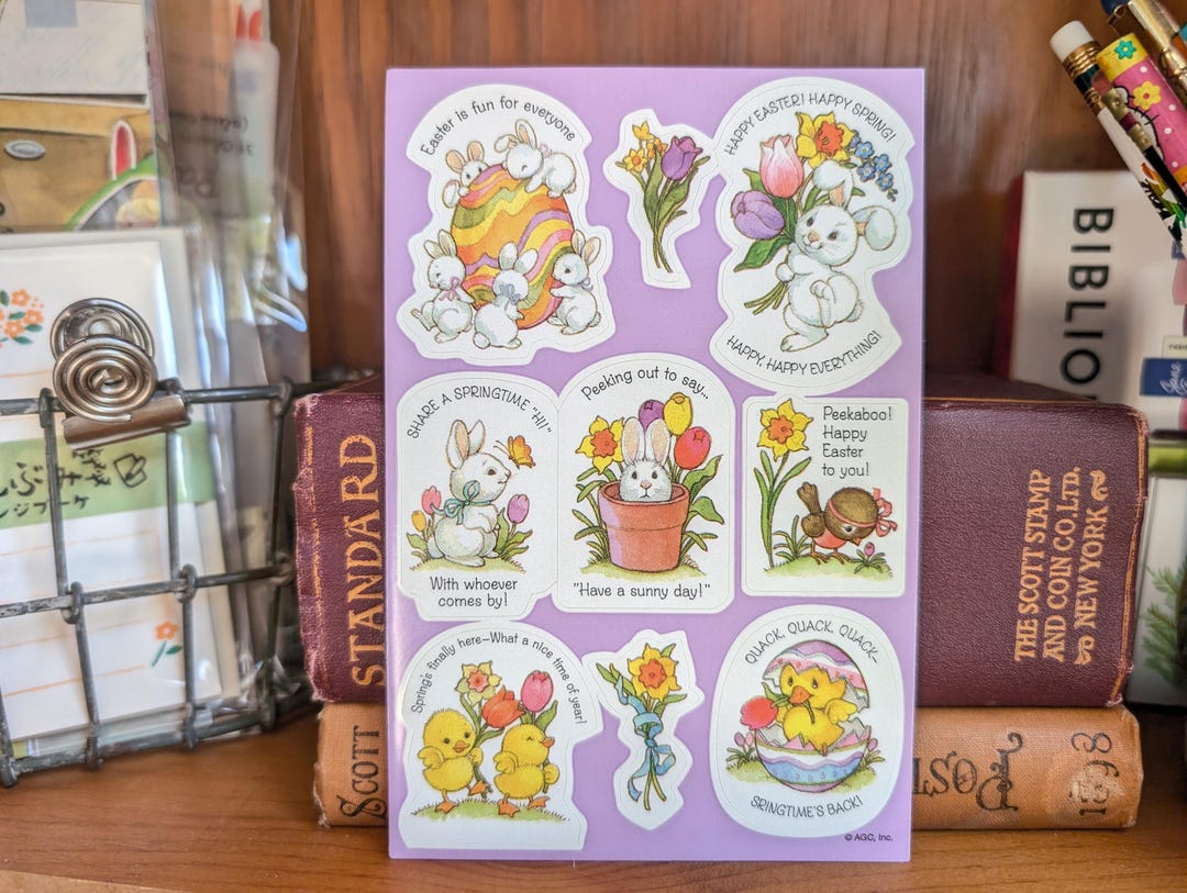 Easter Sticker Sheet, 4.5x6 Inch Sticker Sheet, 9 Stickers - Etsy