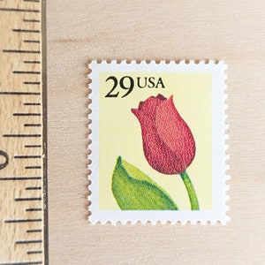 10 sellos de tulipán, sellos postales sin usar de 1991, sellos de 29 centavos