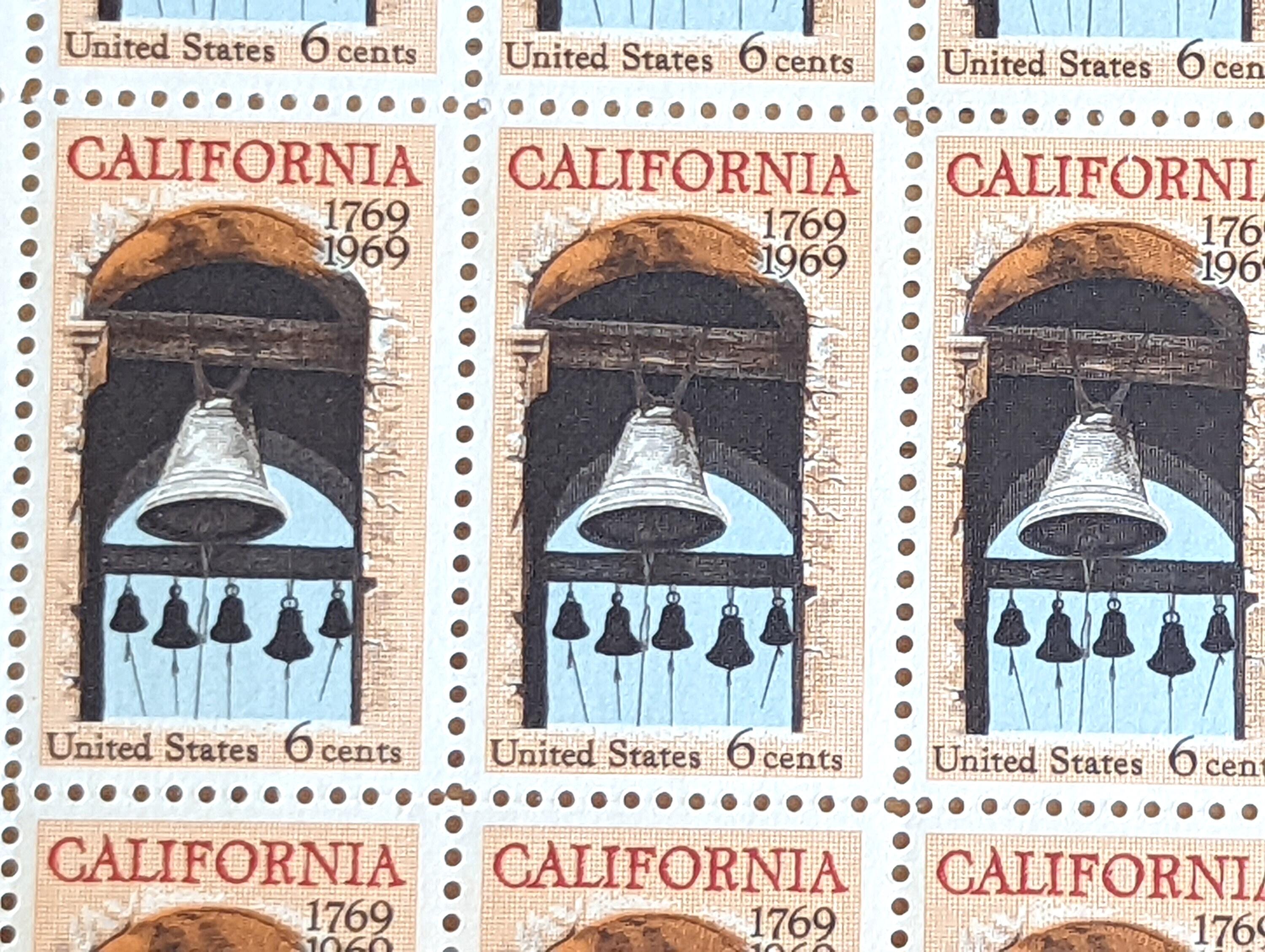 カリフォルニア州切手50枚セット、6セント、未使用切手50枚、1969年