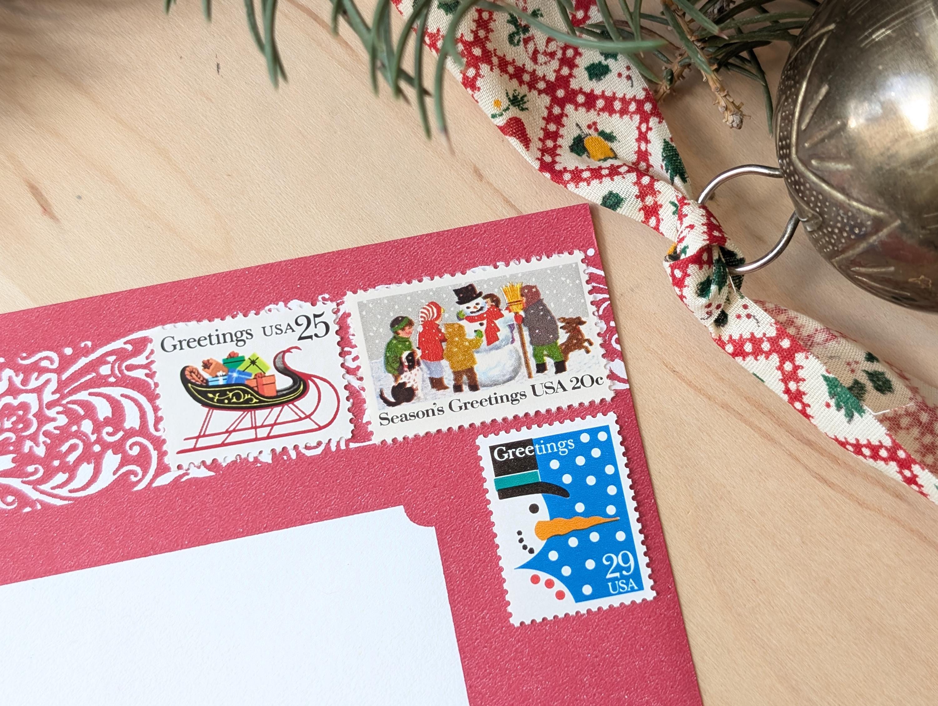 12 Christamas Greetings Stamps, 1993 Unused Postage Stamps, 29