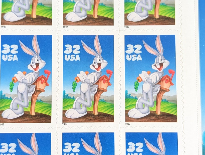 Bugs Bunny Looney Tunes 1997 Unused Postage Stamp Souvenir Sheet, 10 32 ...