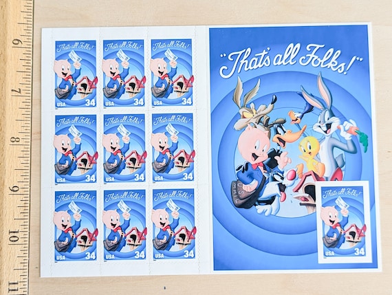 Looney Tunes Porky Pig Collectible Stamp Sheet - Sheet Of 10 34-Cent Stamps