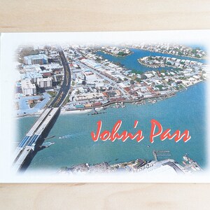 Unbenutzte John's Pass Postkarte, Madeira Beach, Florida, Seminole Postkarten