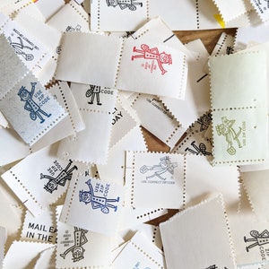 100 Mr. Zips, Stamp Selvage, Materiali per collage, Usa il codice postale