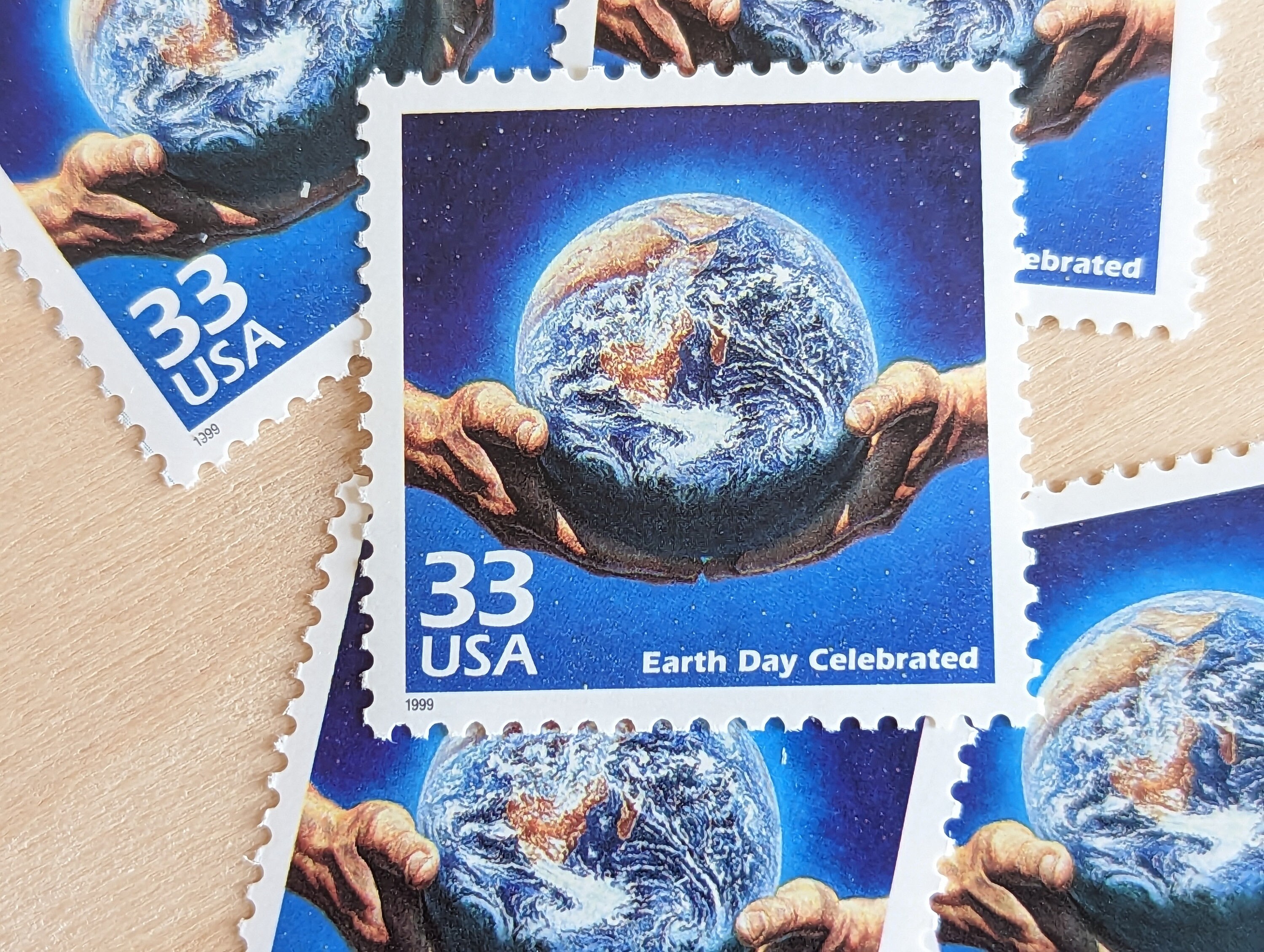 5 Earth Day Stamps, Vintage Unused USPS 33 Cent Postage Stamps  display picture 1