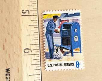 米国郵便公社切手10枚、ヴィンテージ未使用USPS 8セント切手、1973年