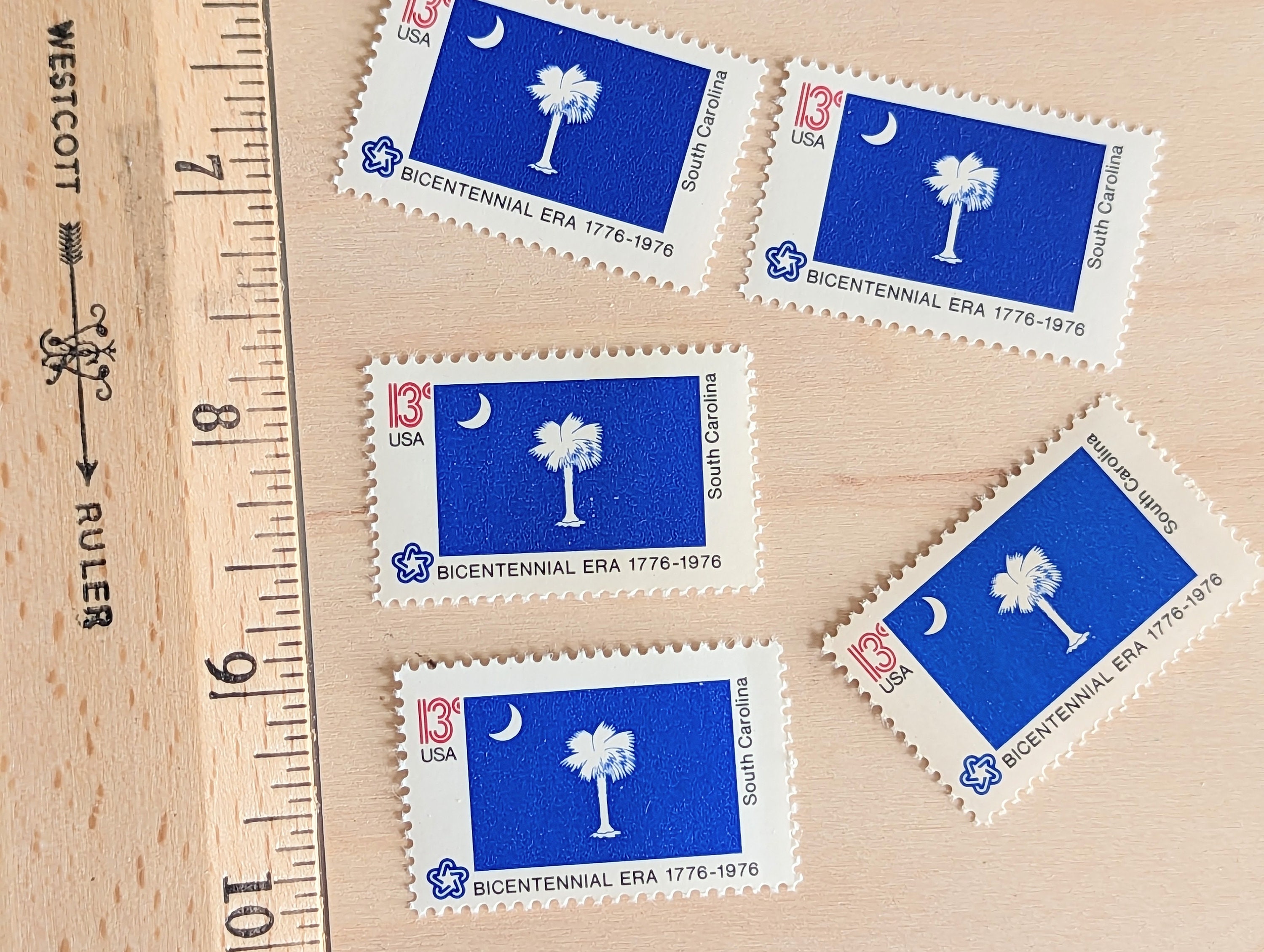 TEN 13c Maryland State Flag Stamp Vintage Unused US Postage Stamps Nautical  Wedding Annapolis Baltimore Boats Stamps for Mailing 