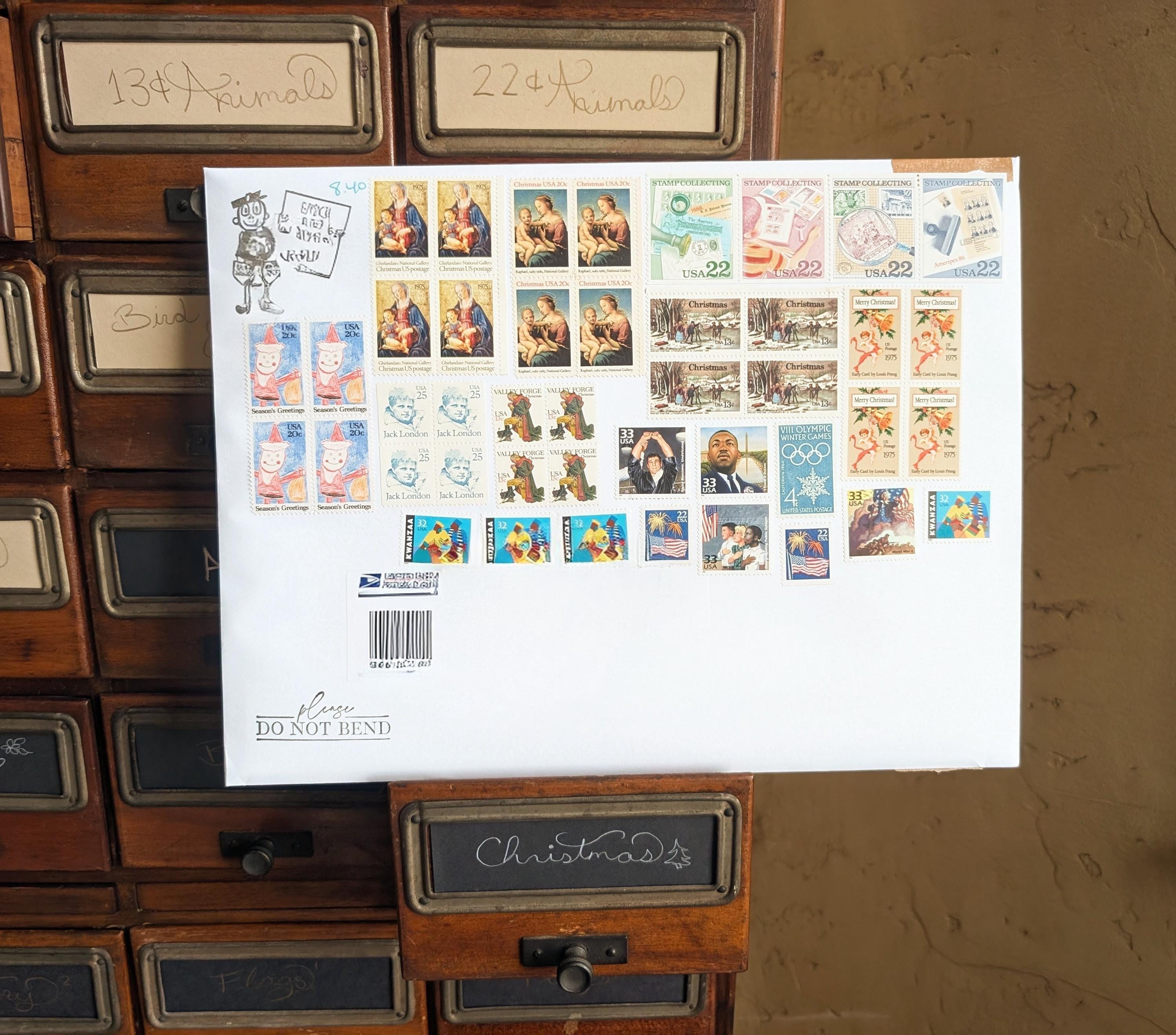 10枚の200周年記念切手（1776-1976年）、ヴィンテージ未使用USPS 13
