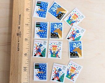 12 Christamas Greetings Stamps, 1993 Unused Postage Stamps, 29