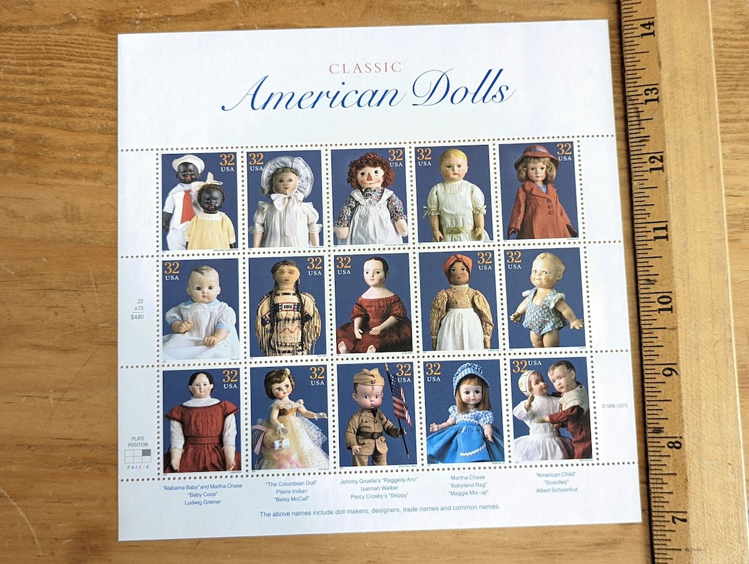 Classic American Dolls Stamps, 1996, Fifteen 32 Cent Stamps, Doll Stamp