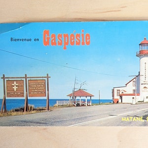 Carte postale Bienvenue en Gaspésie non utilisée, Québec Canada