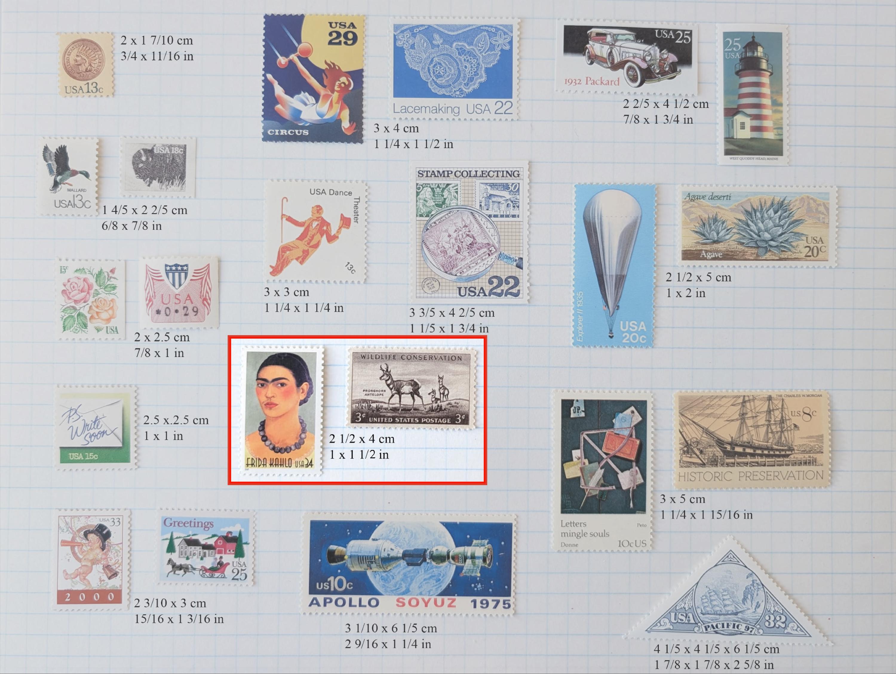 カンムリミツスイ切手5枚、ヴィンテージ未使用USPS 32セント切手、1998