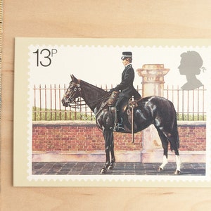 Ongebruikte politie (politieagente te paard) ansichtkaart, House of Questa, Londen, Engeland
