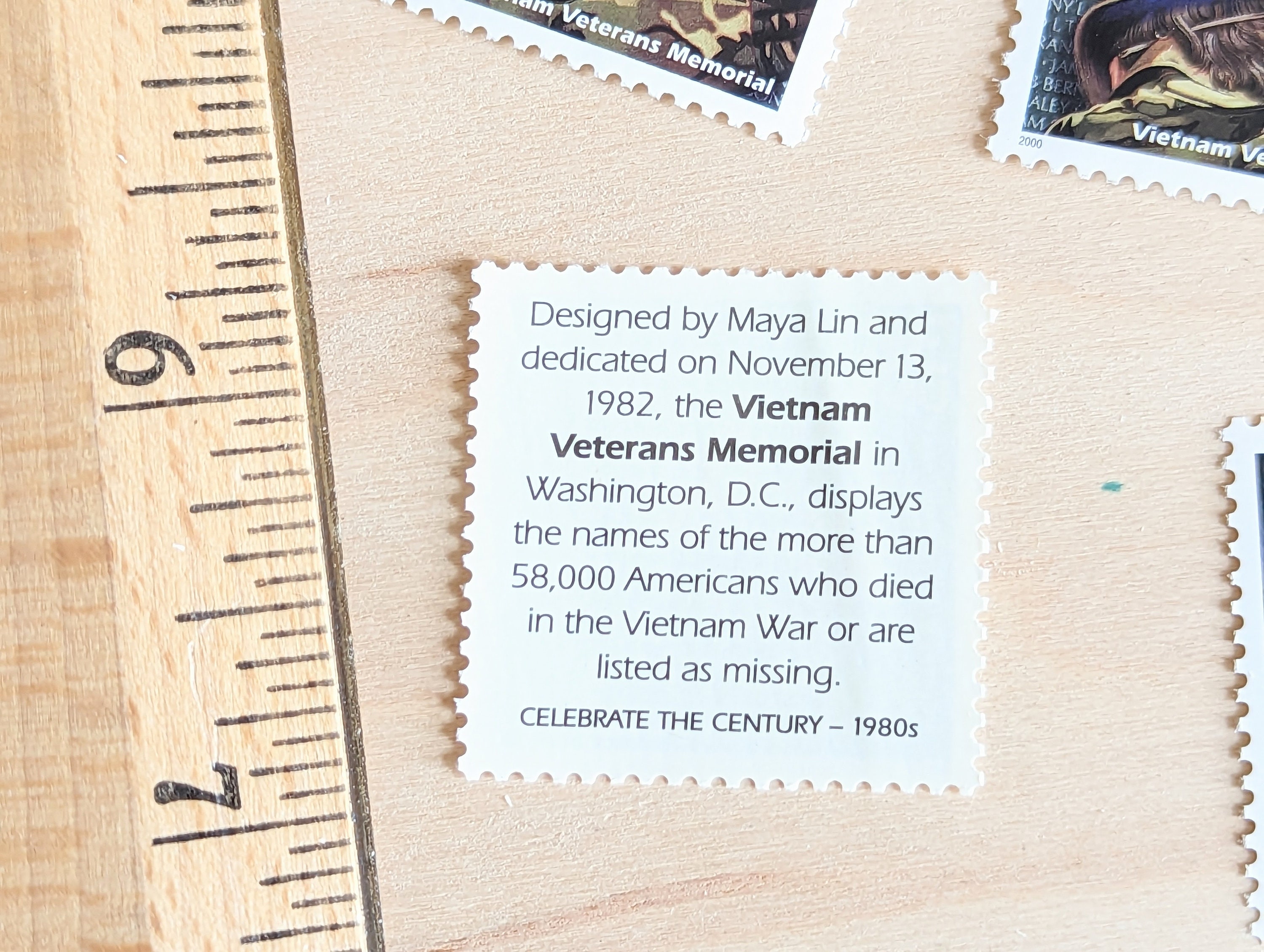 ベトナム戦争戦没者慰霊切手5枚、ヴィンテージ未使用USPS 33セント切手