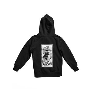 Felpa con cappuccio unisex Le Mat, LE BATELEUR, Le Pape, La Papesse, L’empereur, La Maison Dieu, "Tarot de Marseille" Carte dei Tarocchi