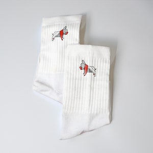 Dshirt14 Socks in Sublicushion Cotton Terry with FRENCH BULLDOG Print - Elegance and Performance in Every Step, for Sports and Trend Origami