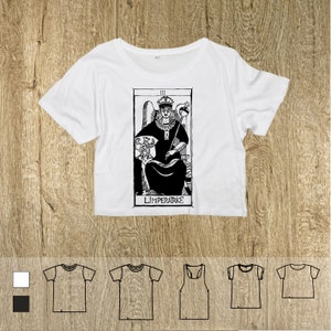 T-shirt L'Impératrice "Tarot de Marseille" Carte Tarocchi L'IMPERATRICE, Maglietta Classica, oversize, crop, canotta e maniche risvoltate
