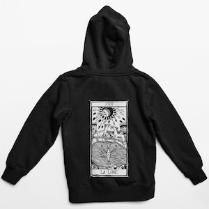 Unisex hoodie "Tarot de Marseille" LA LUNE, Le Jugement, L'Amoreux, Le Chariot, Le MONDE Major Arcana Tarot of Marseille