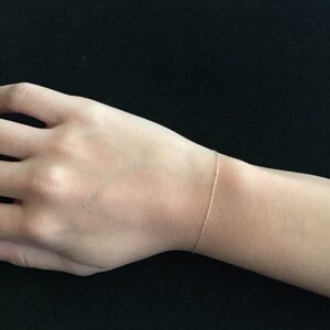 14k Gold Whisper Bracelet - Thin Layering Bracelet - Dainty Chain Bracelet - Minimalist Jewelry - Simple Bracelet - Petite Bridal Bracelet
