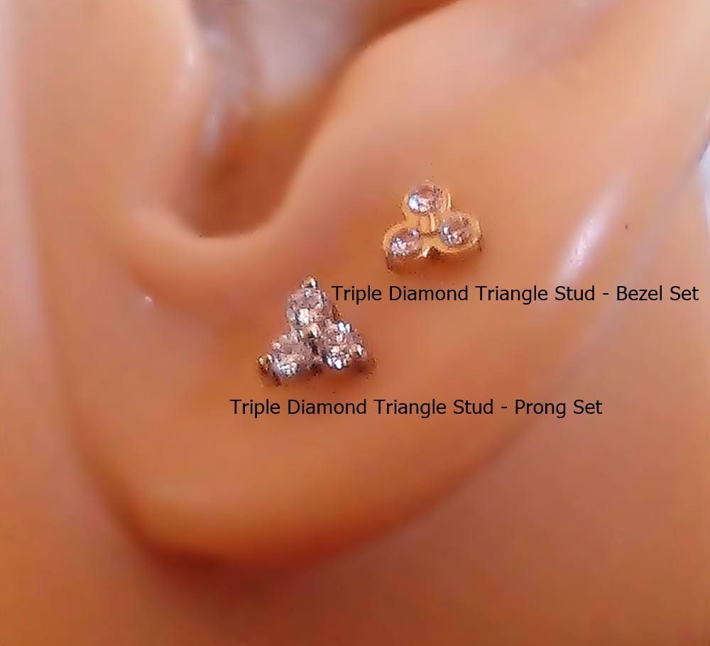 Numbering ♥ #3193 Triangle Stud Earrings /追跡付 Amazon.com: Triangle Stud Earrings for Men Women, Stainless