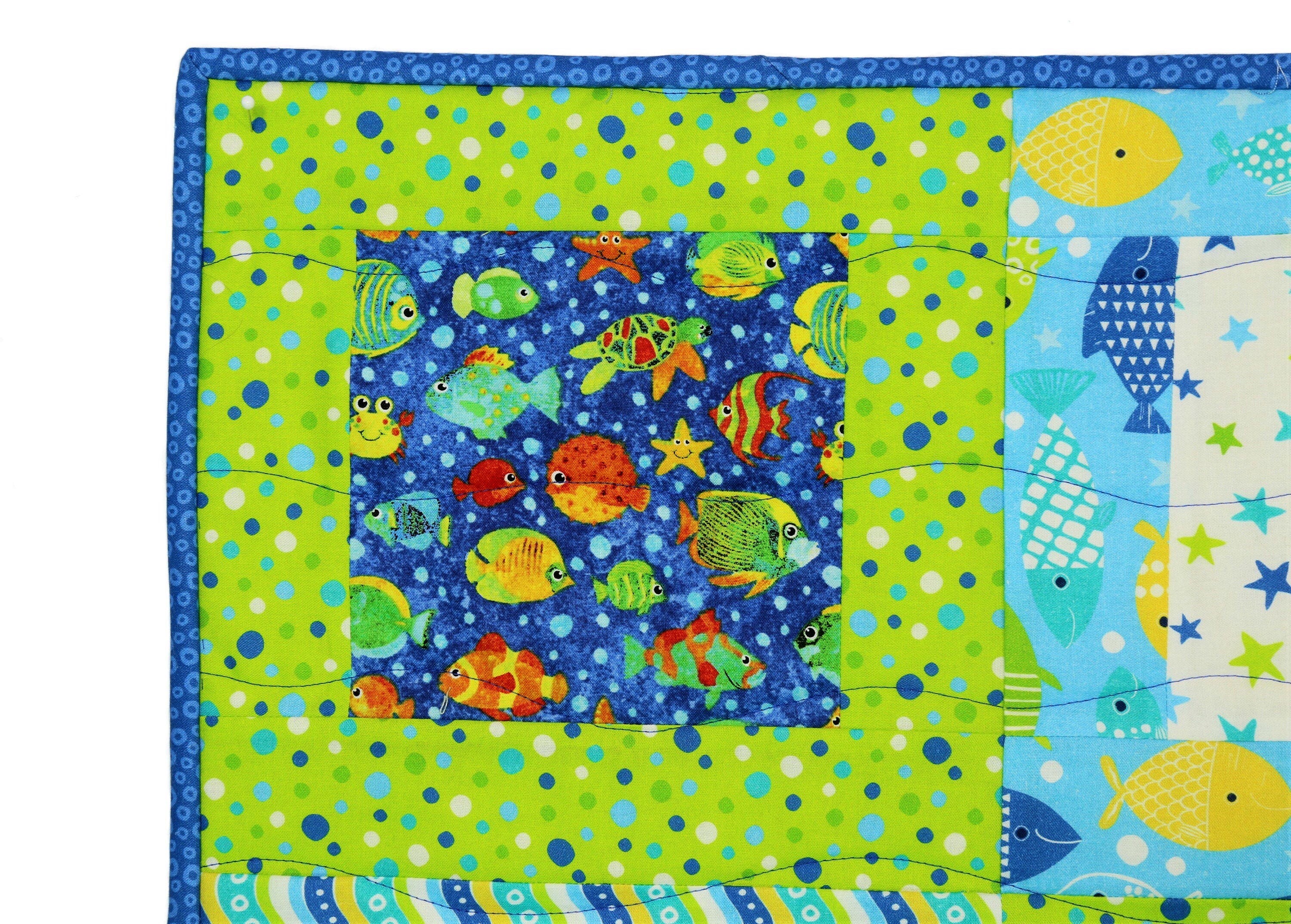 Baby Boy Quilt Go Fish Crib Quilt Handmade Baby Quilts For Etsy
