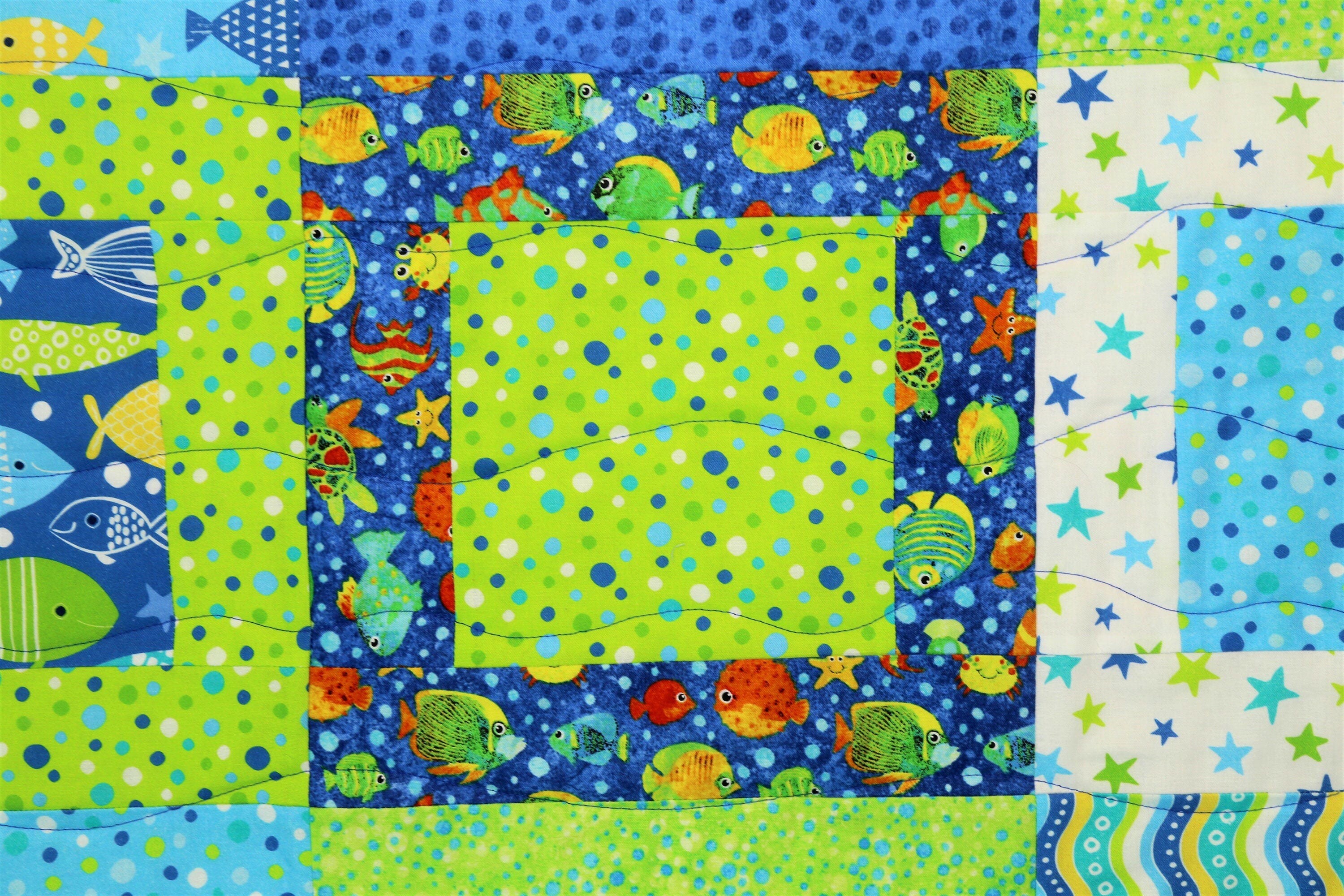Baby Boy Quilt Go Fish Crib Quilt Handmade Baby Quilts For Etsy