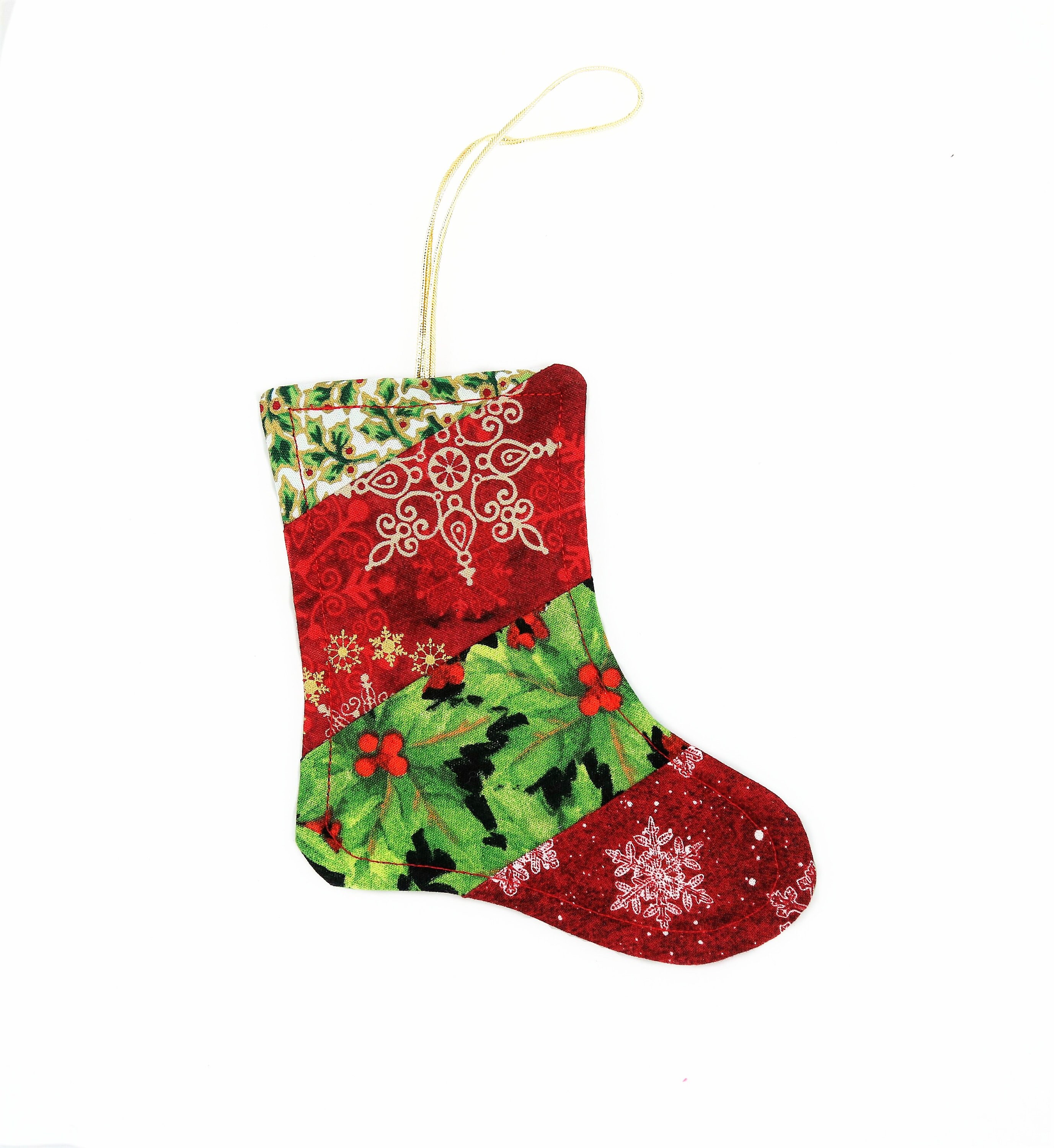 Fabric Christmas Ornaments Quilted Christmas Stockings - Etsy