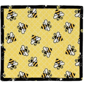 Bee Mug Rug, Bumblebee Desk Mat, Farmhouse Kitchen Tiered Tray Decor, Honey Bee Gifts image 1