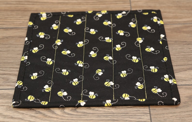 Bee Mug Rug, Bumblebee Desk Mat, Farmhouse Kitchen Tiered Tray Decor, Honey Bee Gifts image 8