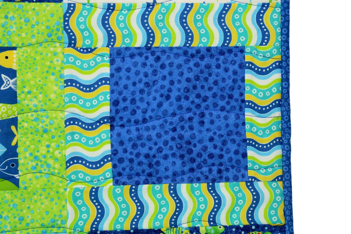 Baby Boy Quilt Go Fish Crib Quilt Handmade Baby Quilts For Etsy