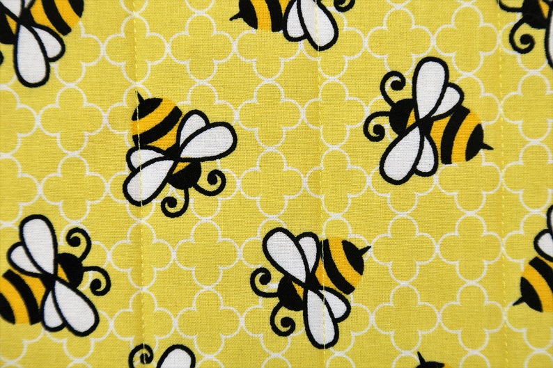 Bee Mug Rug, Bumblebee Desk Mat, Farmhouse Kitchen Tiered Tray Decor, Honey Bee Gifts image 3