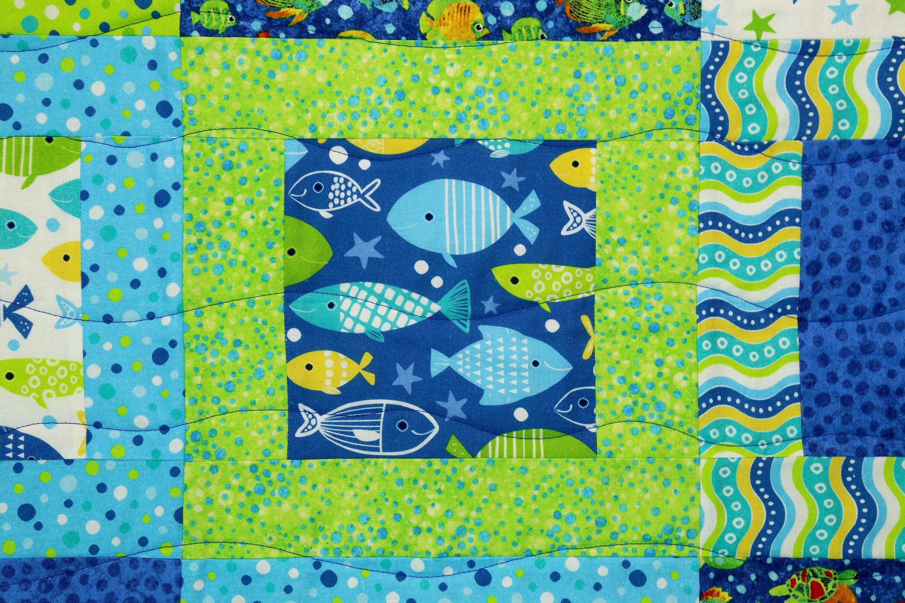 Baby Boy Quilt Go Fish Crib Quilt Handmade Baby Quilts For Etsy