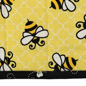 Bee Mug Rug, Bumblebee Desk Mat, Farmhouse Kitchen Tiered Tray Decor, Honey Bee Gifts image 4